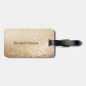 Cute Girly Glittery Bokeh, liefdesgericht Bagagelabel (Achterkant horizontaal)