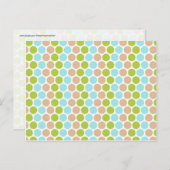 Cute Girly Green Blue Tan Polka Dots Pattern Briefkaart (Voorkant / Achterkant)