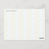 Cute Girly Green Blue Tan Polka Dots Pattern Briefkaart (Achterkant)