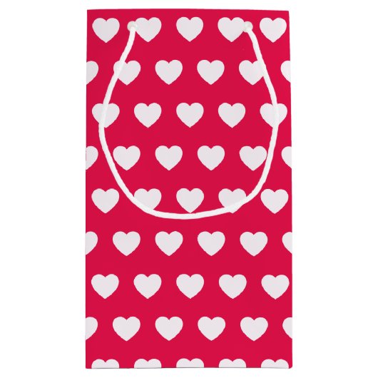 Cute Girly Heart Pattern Valentijnsdag Gift Klein Cadeauzakje (Achterkant)