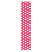 Cute Girly Heart Pattern Valentijnsdag Gift Korte Tafelloper (Voorkant)