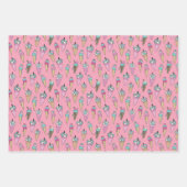 Cute Girly Ice Cream Cone Patroon Inpakpapier Vel (Voorkant 2)