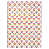 Cute Girly in Love Hearts Cat Emoji Pattern Klembord (Achterkant)