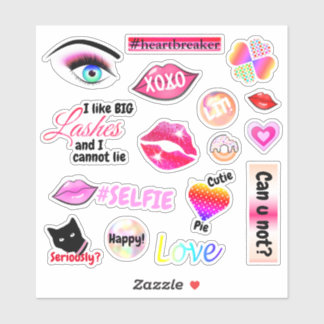 Cute Girly Laptop Phonecase Funny Sticker