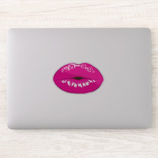 Cute Girly Lips, Kiss Sticker (Computer)