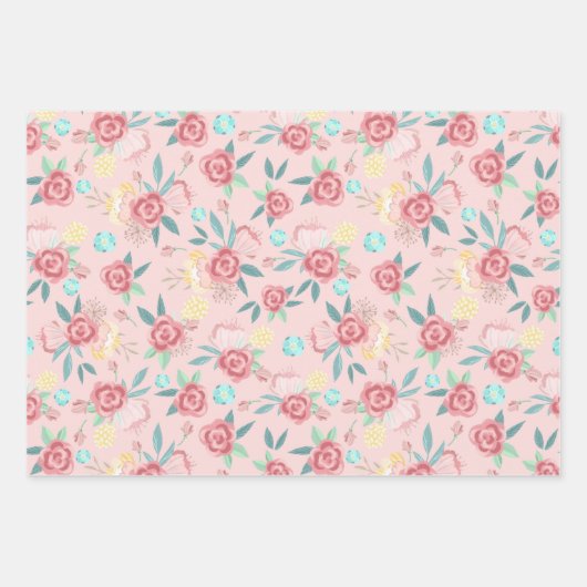 Cute Girly Llama Fun Gift Inpakpapier Vel (Voorkant 2)