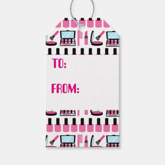 Cute girly make keup label cadeaulabel (Voorkant)
