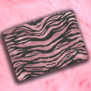 Cute Girly Metallic Pink Black Tiger Stripes iPad Pro Cover