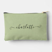 Cute Girly Minimalist Custom Name | Sage Green Etui (Achterkant)