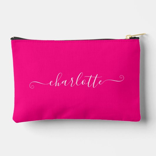 Cute Girly Minimalistische Aangepaste Naam | Roze  Etui (Achterkant)