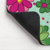 Cute, Girly Mint Green met kleurrijke Floral Muismat (Hoek)