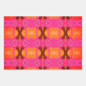 Cute Girly Oranje en Roze Inpakpapier Vel (Voorkant 3)