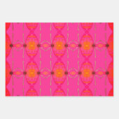 Cute Girly Oranje en Roze Inpakpapier Vel (Voorkant 2)