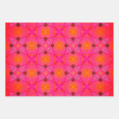Cute Girly Oranje en Roze Inpakpapier Vel (Voorkant)
