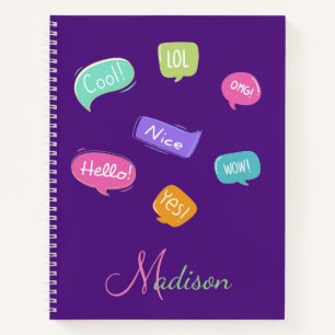 Cute Girly Paars Fun Name Gekke Trendy Notitieboek