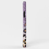 Cute Girly Paars & Gold Glitter Leopard Print Case-Mate iPhone Case (Achterkant/rechts)