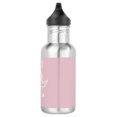 Cute Girly Paarse Bunny Rabbit Floral Kinder Waterfles (Rechts)