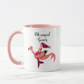 Cute Girly Paarse Mermaid & Pink Mermingo Mok (Links)