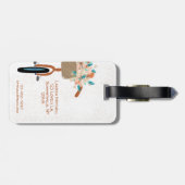 Cute Girly Paris Cafe Vacation Bagagelabel (Achterkant horizontaal)