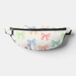 Cute Girly Pastel Coquette Bow Pattern Heuptasje