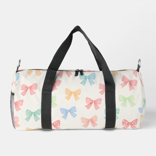 Cute Girly Pastel Coquette Bow Pattern Plunjezak (Achterkant)