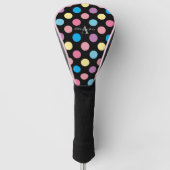 Cute Girly Pastel Polka Dots Pattern Monogram Golfheadcover (Voorkant)