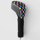 Cute Girly Pastel Polka Dots Pattern Monogram Golfheadcover (Schuin)