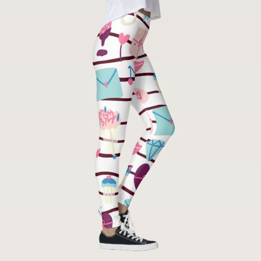 Cute Girly Pattern Leggings (Rechts)