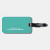 Cute Girly Personalized Flowery Pattern Doodle Bagagelabel (Achterkant horizontaal)