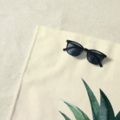 Cute Girly Pineapple Tropical Flowers , Ombre Strandlaken (In situ)