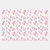 Cute Girly Pink Birthday Party ballonnen Inpakpapier Vel (Voorkant 3)