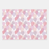 Cute Girly Pink Birthday Party ballonnen Inpakpapier Vel (Voorkant)