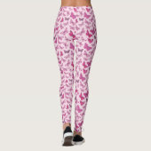 Cute Girly Pink Butterfly Pattern Leggings (Achterkant)