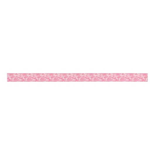 Cute Girly Pink Camo Print Grosgrain Lint (Voorkant)