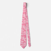 Cute Girly Pink Camo Print Stropdas (Voorkant)