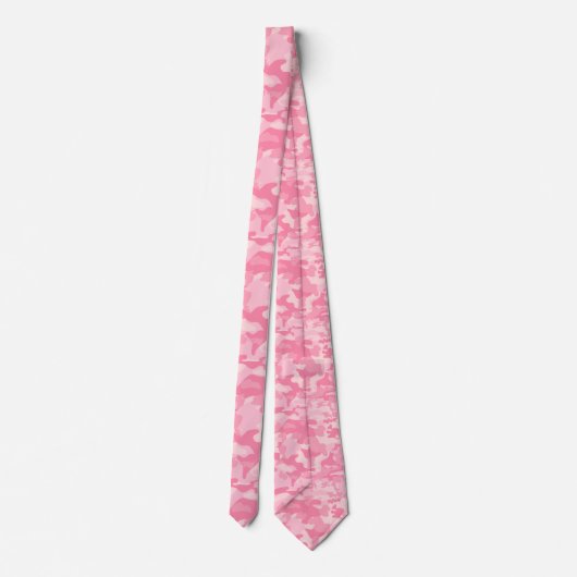 Cute Girly Pink Camo Print Stropdas (Achterkant)