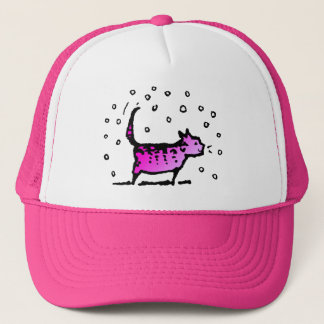 Cute  Girly Pink Cat Trucker Pet