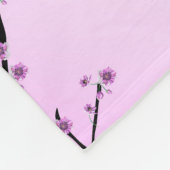 Cute Girly Pink Cherry Blossom Tree Flowers Naam Fleece Deken (Hoek)