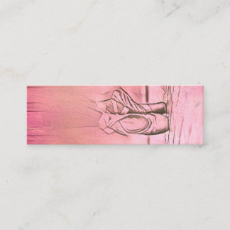 Cute Girly Pink Custom Ballet Slippers Mini Visitekaartje