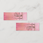 Cute Girly Pink Custom Ballet Slippers Mini Visitekaartje (Voorkant / Achterkant)