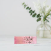 Cute Girly Pink Custom Ballet Slippers Mini Visitekaartje (Staand voorkant)