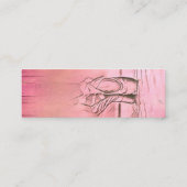 Cute Girly Pink Custom Ballet Slippers Mini Visitekaartje (Achterkant)