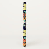 Cute Girly Pink Floral Golden Strokes Design Case-Mate iPhone Case (Achterkant / rechts)