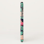 Cute Girly Pink Floral Golden Strokes Design Case-Mate iPhone Case (Achterkant/links)