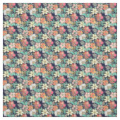 Cute Girly Pink Floral Golden Strokes Design Stof (Swatch)