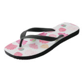 Cute Girly Pink Floral Teenslippers (Schuin)