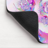 Cute Girly Pink Floral Vector Roos Muismat (Hoek)