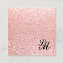 Cute Girly Pink Glitter Monogram Beauty