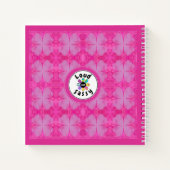 Cute Girly Pink Glitter Monogram Notitieboek (Achterkant)