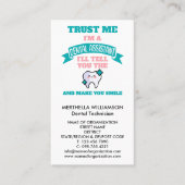 Cute Girly Pink Kawaii DENTAL ASSISTANT Corporate  Visitekaartje (Voorkant)